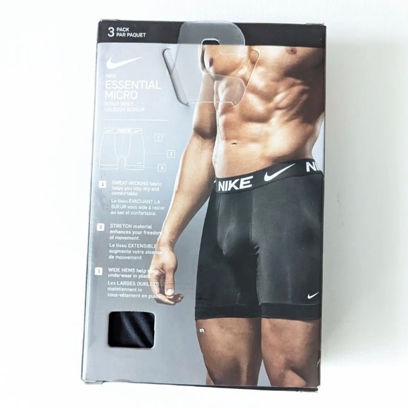 Nike pro dri-fit men's performance compression boxer briefs 3 pairs - Picture 9 of 9